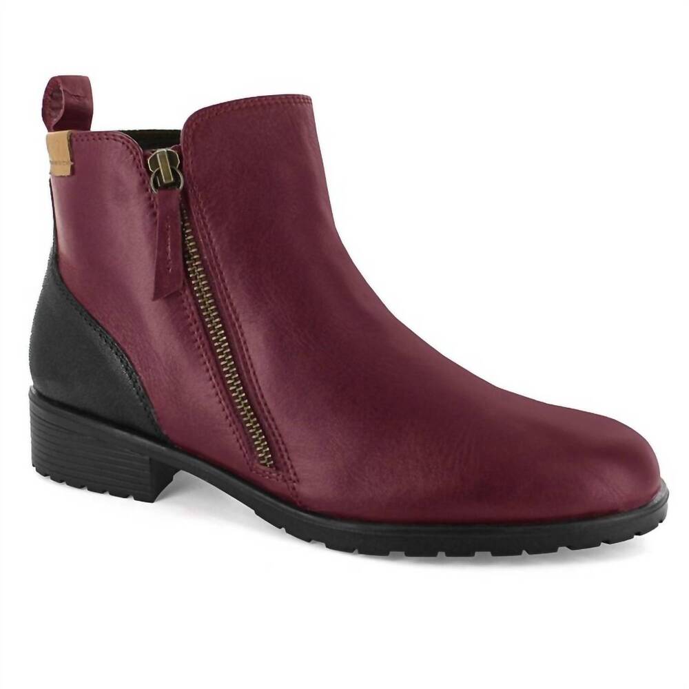 NEW STRIVE women's sandringham boots - wide in merlot